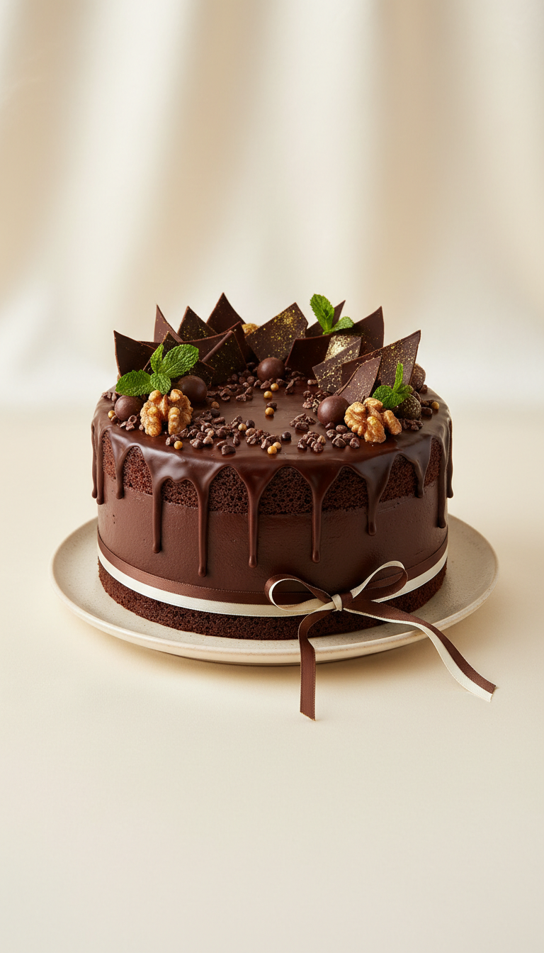Classic Belgian Chocolate Celebration Cake