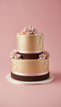 Champagne gold anniversary cake