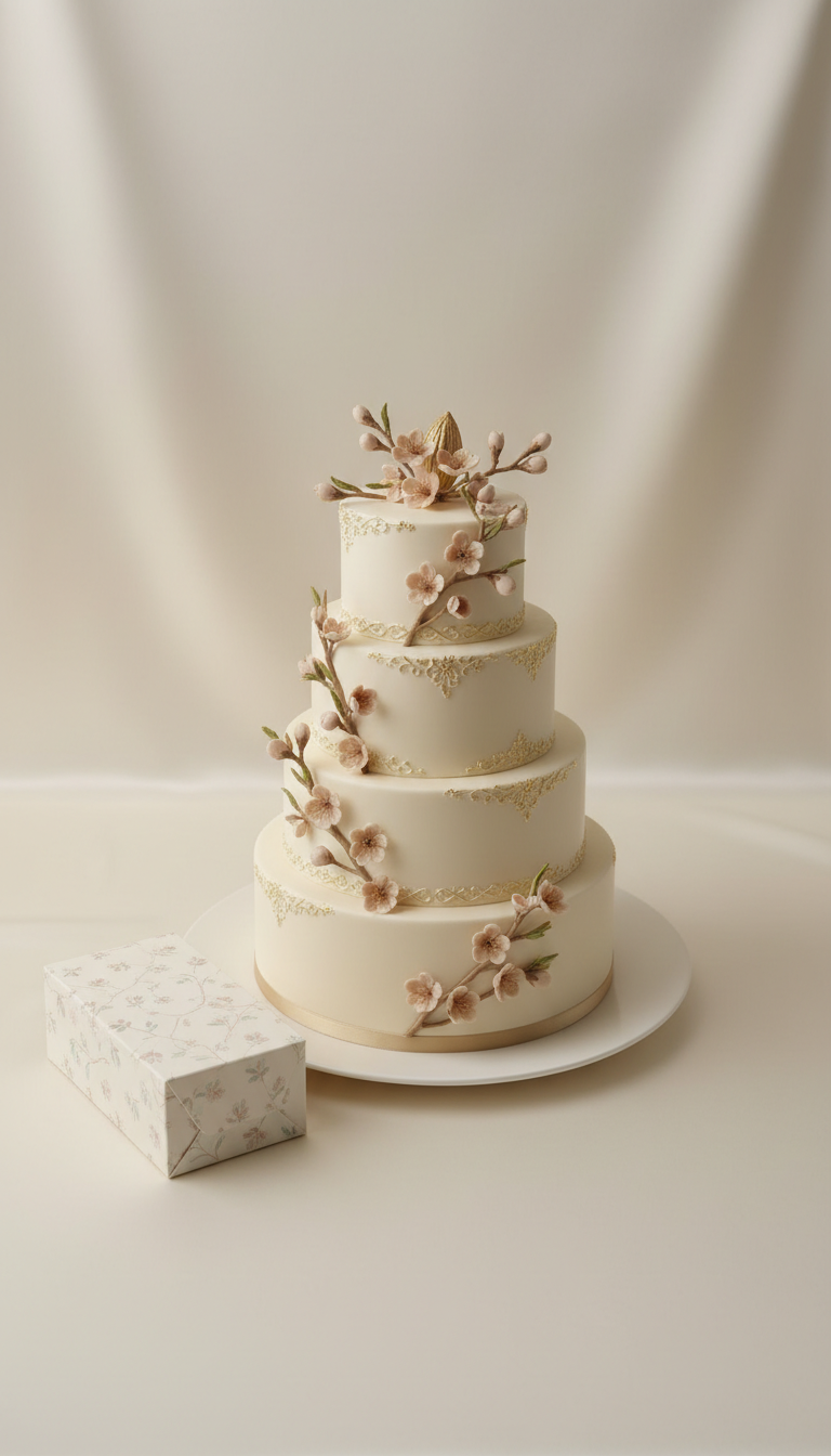 Seasonal Almond Torte Wedding Cake