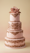 Signature blush fondant tiered cake